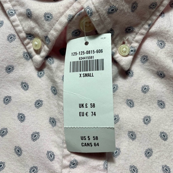 Abercrombie & Fitch Men’s Long Sleeve Button-Front Shirt in XS Pink - Picture 7 of 7